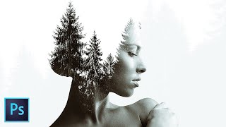 EASY Double Exposure  Photoshop Tutorial [upl. by Rorry]