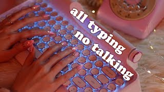 Extremely Relaxing Keyboard Typing ASMR no speaking [upl. by Thorndike]