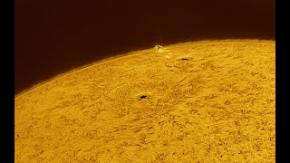 Sun Through Telescope and Solar Filter  Live View [upl. by Sotnas]