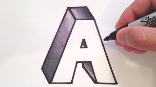 How to Draw the Letter A in 3D [upl. by Abdulla782]