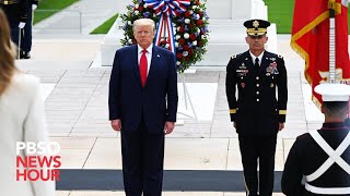 WATCH Trump visits Arlington National Cemetery for Veterans Day observance [upl. by Ime]