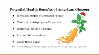 Health Benefits of Wisconsin Grown American Ginseng [upl. by On]