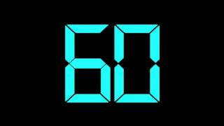 60 Second Timer Countdown Digital Blue [upl. by Dempster]