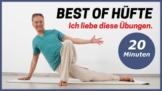 Yoga Hüftöffner  Meine 4 Lieblingsübungen für die Hüfte 20 Minuten [upl. by Eldoria]