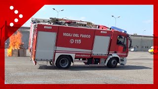 Melegnano si ribalta autobotte dei vigili del fuoco il video dellincidente [upl. by Anitnamaid]