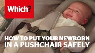 How to put your newborn baby in a pushchair safely  Which advice [upl. by Carrington624]