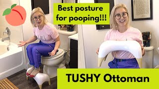 TUSHY Ottoman Toilet Stool Best Posture for NoStrain Pooping [upl. by Fotinas653]