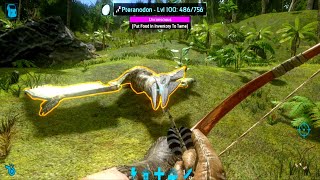 Ark Mobile Pteranodon Taming  Pteranodon Barrel Roll Spin  Pteranodon Saddle Level [upl. by Atekihs847]