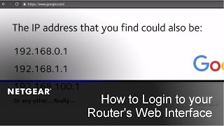 How to Login to your NETGEAR Routers Web Interface  PC and Mac [upl. by Rudyard]