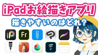 iPadイラストお絵かきアプリ10選❗️おすすめはどれ？ [upl. by Shani694]