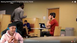 FlightReacts Blasting INAPPROPRIATE Songs in the Library PRANK [upl. by Garlanda]