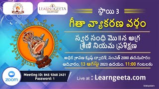 L3 Geeta Grammar Class  TELUGU [upl. by Adnawyt639]