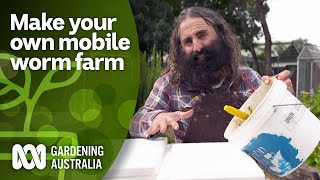 Easy DIY Mobile Worm Farm  DIY Garden Projects  Gardening Australia [upl. by Nosa]