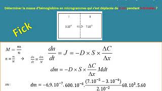 Biophysique  Loi de Fick [upl. by Arua99]