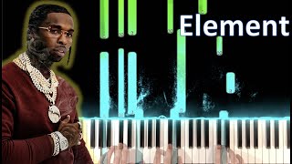 Element Piano Pop Smoke Piano Tutorial [upl. by Nonnah]