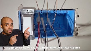 How to Install Two Light Switches from One Power Source line [upl. by Marrilee]