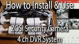 ZOSI 4 channel 1TB Security Camera Instillation amp Review [upl. by Enneirb193]