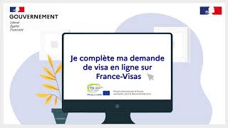 FranceVisas  Compléter votre demande de visa en ligne [upl. by Meehsar79]