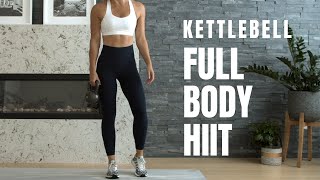 Killer FULL BODY HIIT  Kettlebell or Dumbbell Workout [upl. by Auqined239]