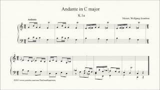 Mozart Andante in C major K1a [upl. by Norihs]