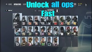 Fastest way to Unlock all the operators in Rainbow Six Siege [upl. by Sue]