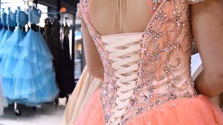 HOW TO Lace Up a Corset Dress  Rsvp Prom and Pageant [upl. by Lyford]