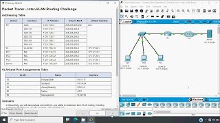 451 Packet Tracer  InterV LAN Routing Challenge [upl. by Hsepid]