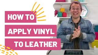 HOW TO APPLY VINYL TO LEATHER Cricut Craft [upl. by Sug]