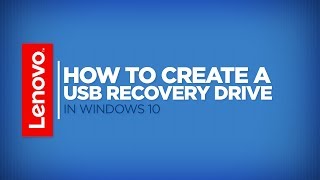 How To  Create a USB Recovery Drive in Windows 10 [upl. by Milman]