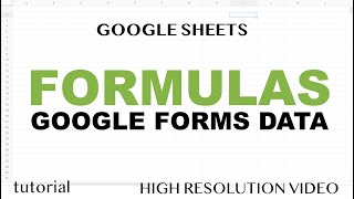 Google Forms  Formulas in Sheets That Autofill with Submit [upl. by Brecher]