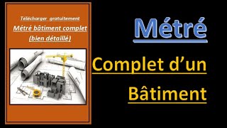 Télécharger gratuitement Calcul Métré bâtiment Complet [upl. by Carpenter849]