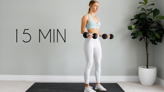 Full UPPER BODY Workout Tone amp Sculpt  15 min At Home [upl. by Reniar375]