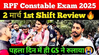 RPF Constable 2 march 1st shift Review  Rpf Exam Analysis toay  Student saviour [upl. by Anawad270]