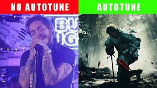 AUTOTUNE VS NO AUTOTUNE POST MALONE  GOODBYES [upl. by Barbaraanne]