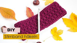 Stirnband mit Sternmuster häkeln  DIY Geschenk 🎁 [upl. by Hyatt]