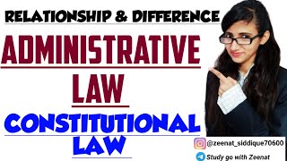 ADMINISTRATIVE LAW  Relationship between Constitutional Law amp Administrative Law [upl. by Nakhsa720]