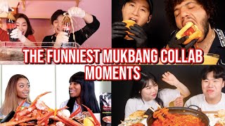 the FUNNIEST mukbang collab moments [upl. by Yasmine]