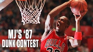 Michael Jordan’s 1987 NBA Slam Dunk Contest  NBA Highlights [upl. by Yttap]