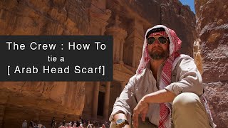 How to tie your Hatta  Keffiyeh  Shemagh in Petra Jordan [upl. by Leffen]