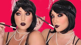 1920s Flapper Makeup  AFORDABLEDRUGSTORE  Glamnanne [upl. by Carpio]