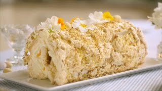 Lemon amp Pistachio Meringue Roulade recipe  Mary Berrys Easter Feast Episode 2  BBC [upl. by Orsino]