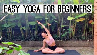 Easy Yoga For Beginners  Gentle Flow  15 Minutes [upl. by Nahtan]