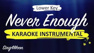 Never Enough – The Greatest Showman Karaoke Instrumental Lower Key [upl. by Osicnarf]