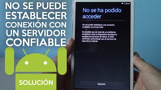 Solución a quotNo se puede establecer conexión fiable con el servidorquot ANDROID  CleTutoz [upl. by Anelam]