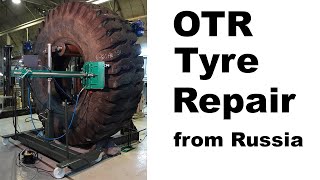 Inexpensive OTR Tyre Repair vulcanising machine from Russia [upl. by Cyler376]