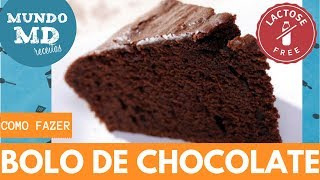 COMO FAZER BOLO DE CHOCOLATE SEM LEITE  Rápido e Fácil [upl. by Trakas]