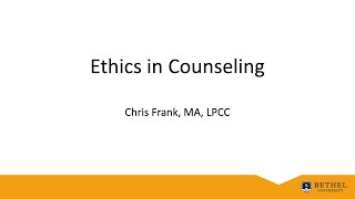 Ethics in Counseling [upl. by Akirret]