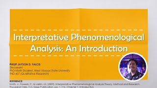 QUALITATIVE RESEARCH  Interpretative Phenomenological Analysis An Introduction [upl. by Ymmit]