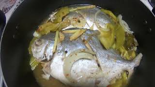 Cooking Pompano Paksiw With Bitter Melon [upl. by Ettennek]