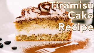 How To Make Easy Tiramisu Cake Recipe  Natashas Kitchen [upl. by Kendry]